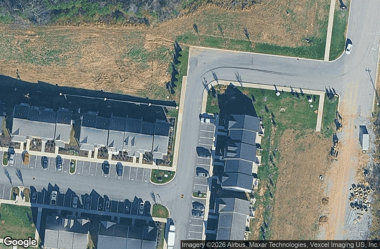 Oxford Station's new townhome rows from above