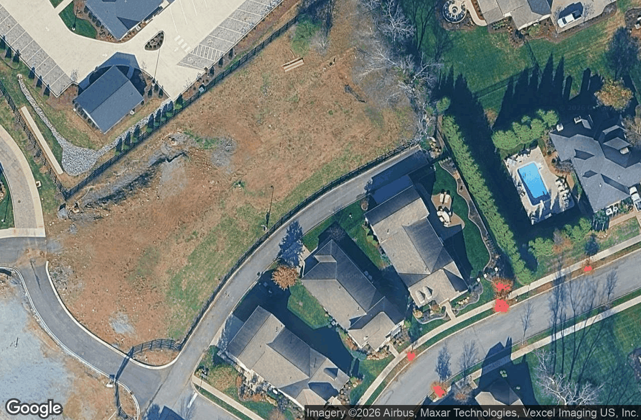 Estate lots and backyard pools from above