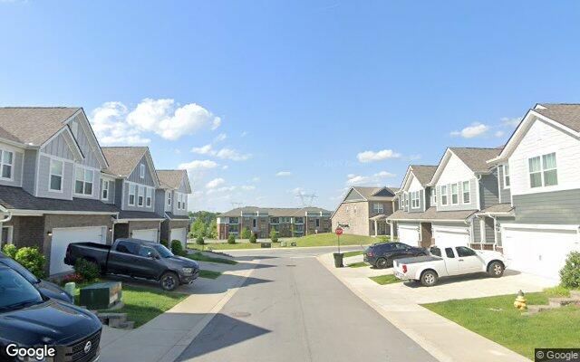 Townhomes along Foxland Crossing's streets