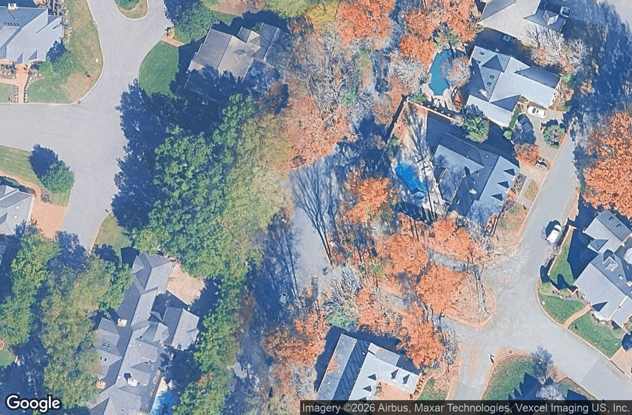 Lakeside homes from above.