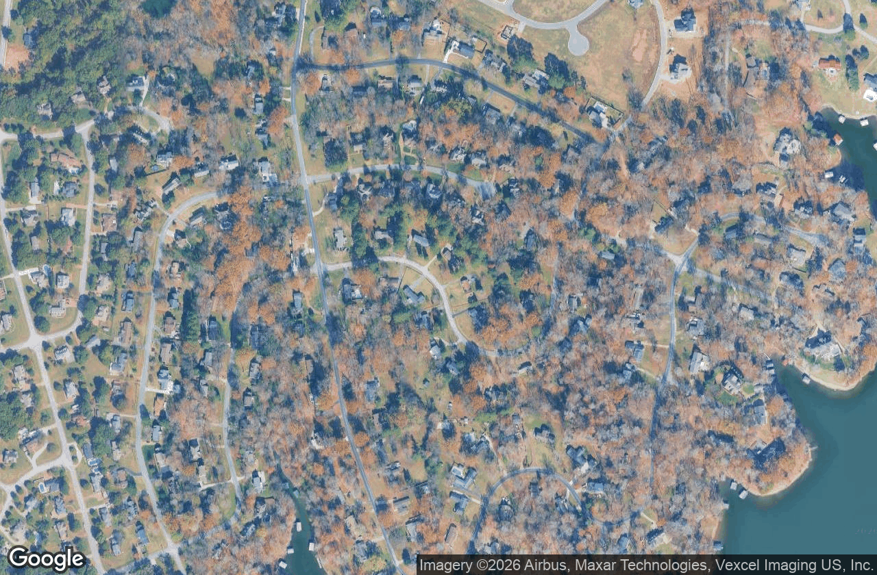 Aerial view of Indian Lake Forest near the lake