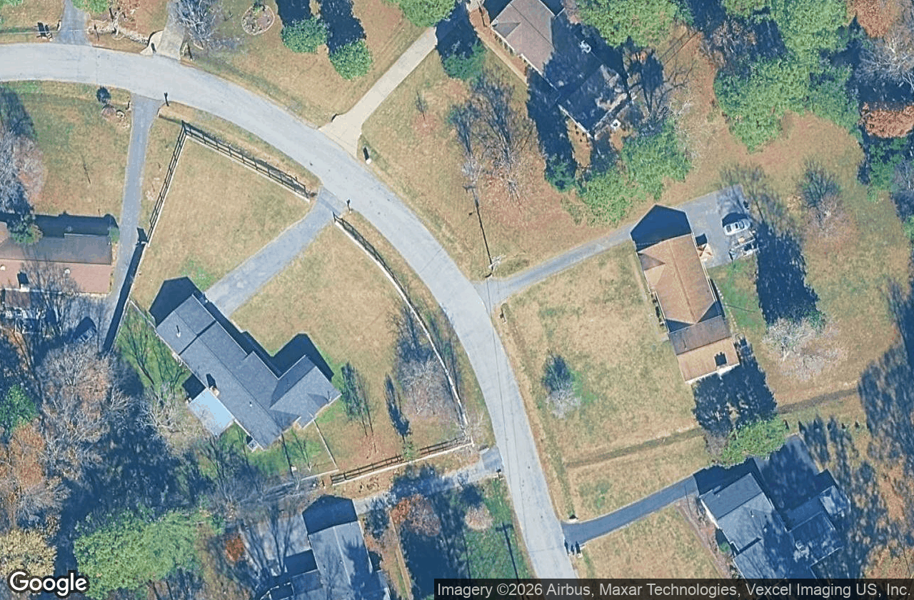 Wooded half-acre lots from above.