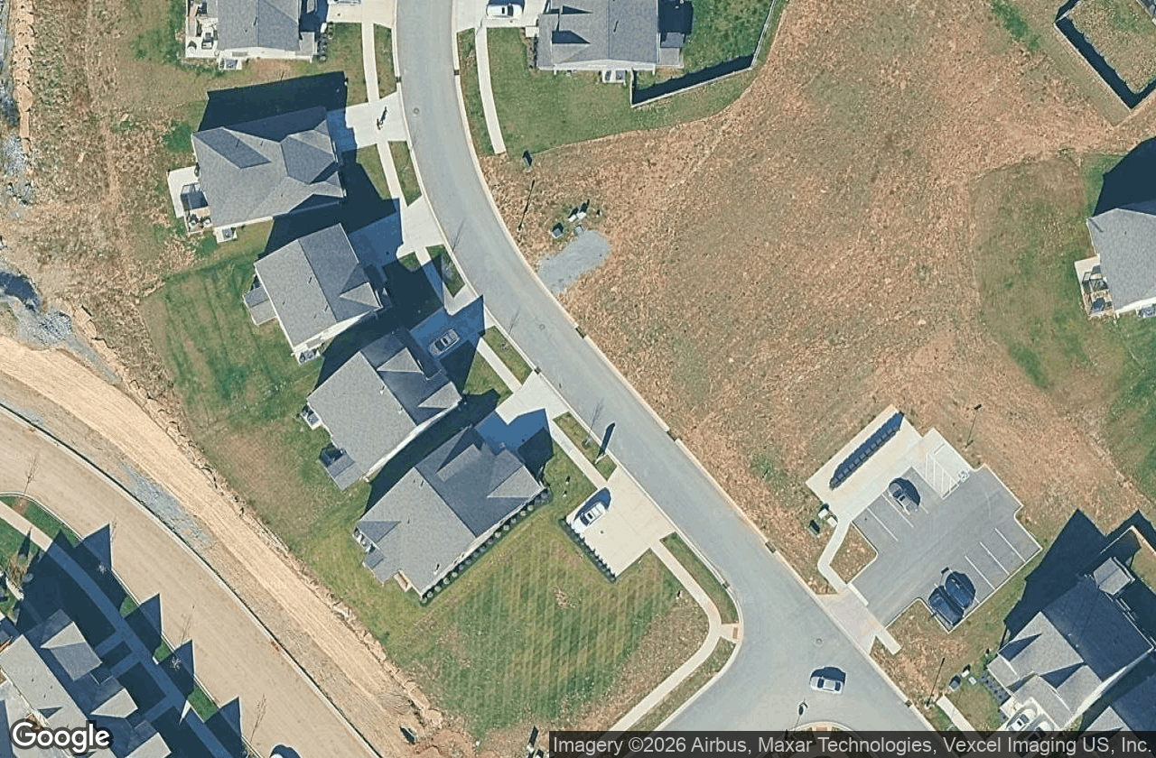 New homes and streets from above