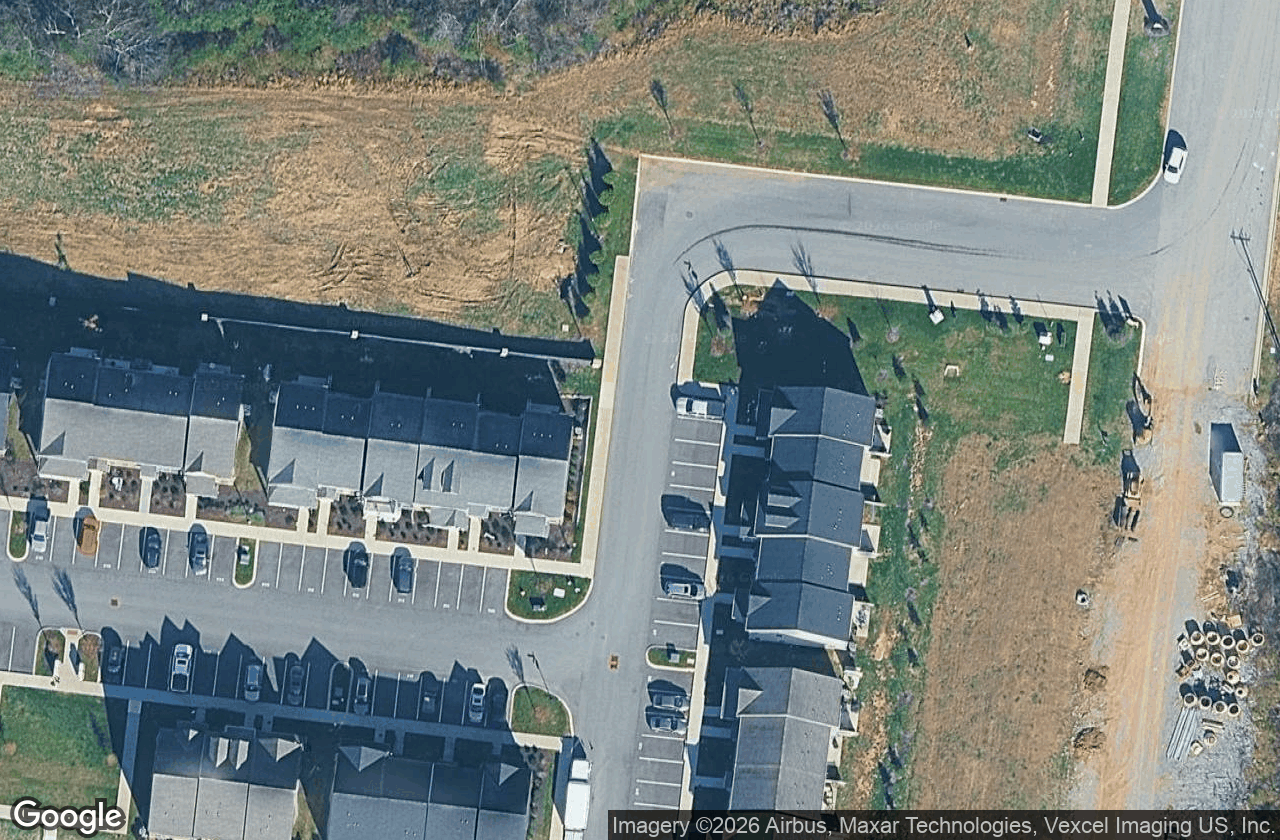 Oxford Station's new townhome rows from above